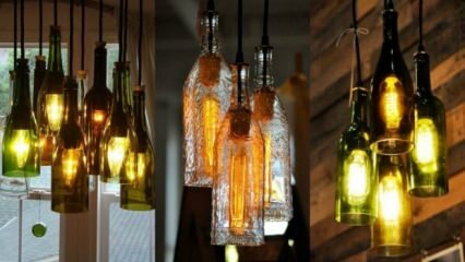 Dekoratīvas lampas izgatavošana no vecās pudeles