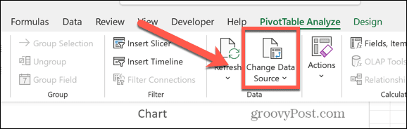 Excel mainīt datu avotu