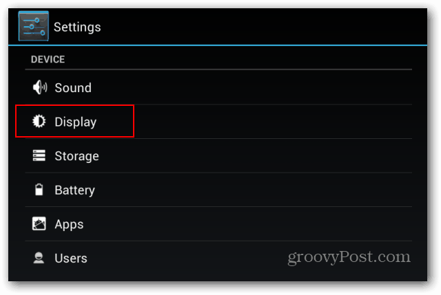 Goggle Nexus 7 bloķēšanas ekrāna iestatījumu displejs