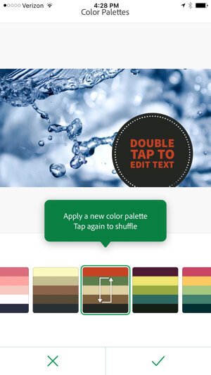 Adobe post mainīt krāsu paleti
