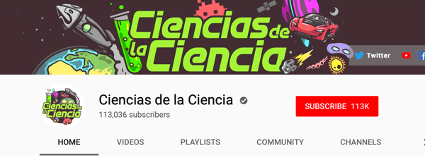 Kā pieņemt darbā apmaksātus sociālos ietekmētājus, spāņu valodā runājoša YouTube kanāla Ciencias de la Ciencia piemērs