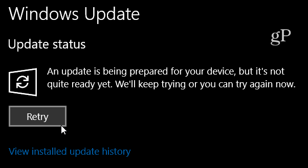 Windows 10 Build 16288 atkārtota ziņa