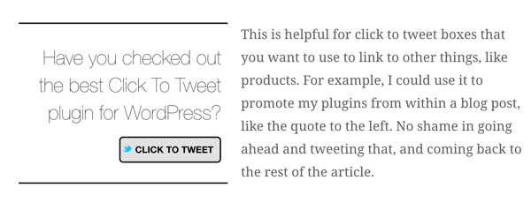 Spraudnis Labāk noklikšķināt, lai čivinātu, WordPress ļauj ievietot emuāra ziņās klikšķus, lai čivināt.