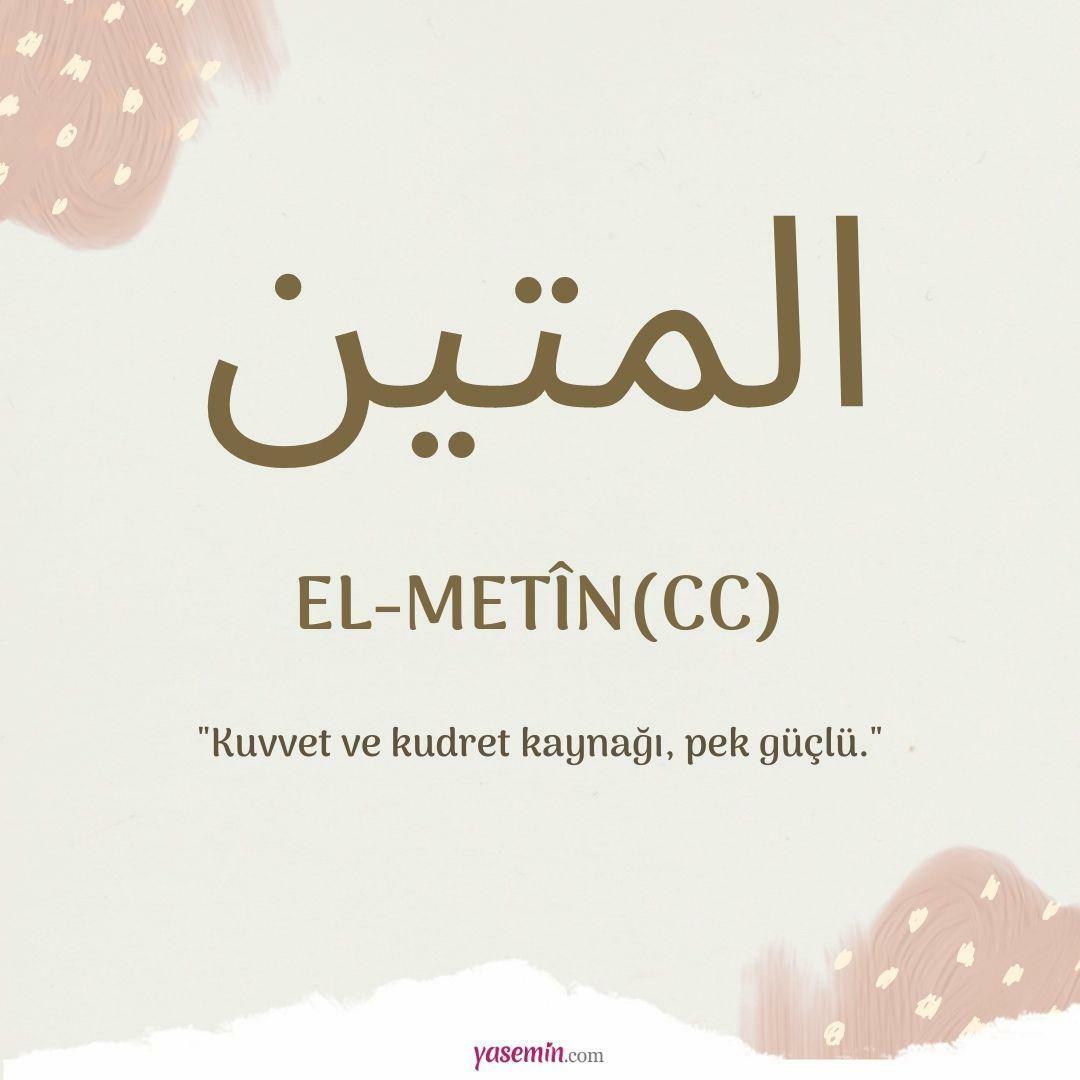 Ko nozīmē al-Metin (cc)?