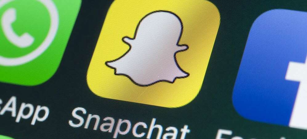 Snapchat logotips mobilajā ierīcē