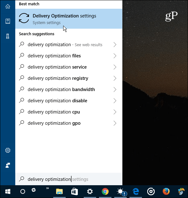 Windows 10 kritienu veidotāju atjaunināšanas izvēlne Sākt
