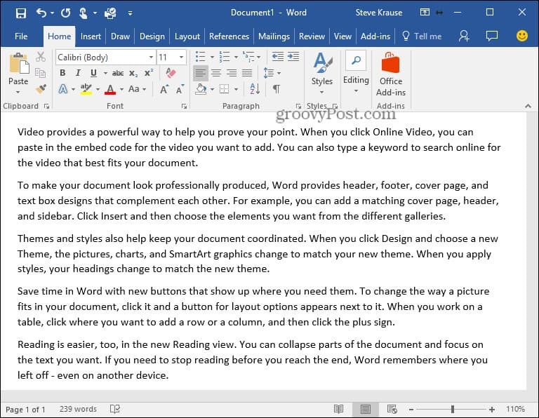 Kā ievietot Lorem Ipsum tekstu Microsoft Word 2010 un 2007
