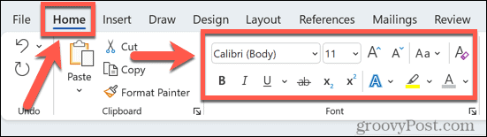 Excel fontu rīki