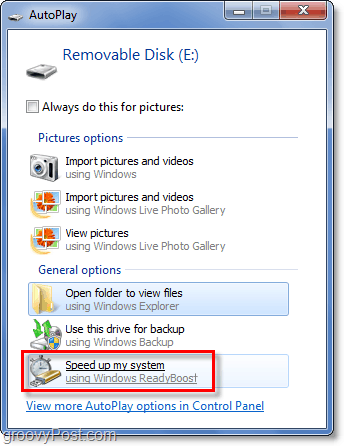 Iespējojiet ReadyBoost, izmantojot SD karti operētājsistēmā Windows 7