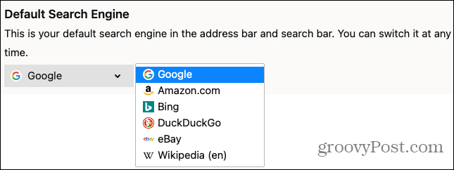 Firefox noklusējuma meklētājprogramma