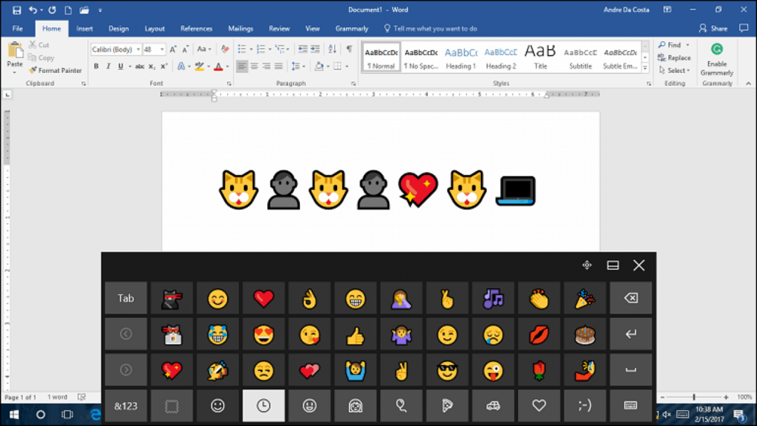 iespējot emoji Windows 10 tastatūras microsoft vārdu