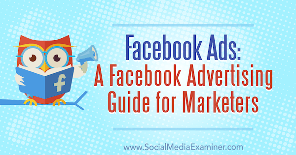 Facebook reklāmas: Facebook reklāmas ceļvedis tirgotājiem, autors Liza D. Jenkins par sociālo mediju eksaminētāju.