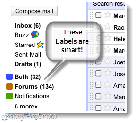 viedās etiķetes gmail ekrānuzņēmums