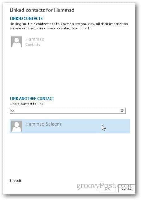Kā apvienot vairākas kontaktpersonas programmā Outlook 2013
