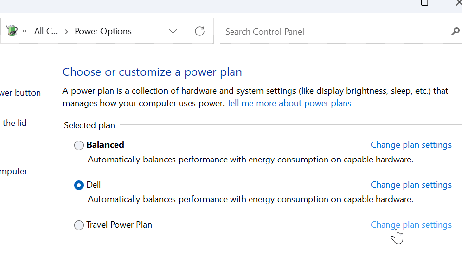 izveidojiet pielāgotu enerģijas plānu operētājsistēmā Windows 11