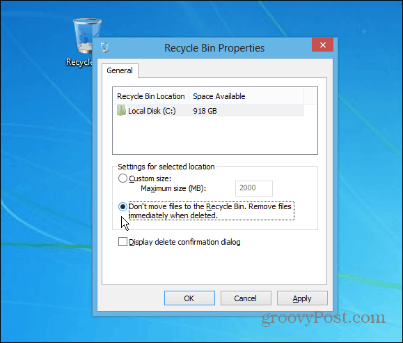 Windows padoms: nekavējoties izdzēsiet failus no atkritnes