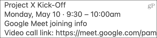 Ielīmējiet Google Meet ielūgumu