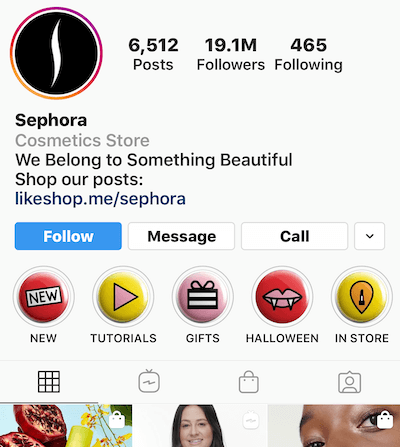 Instagram izceļ albumus HubSpot profilā