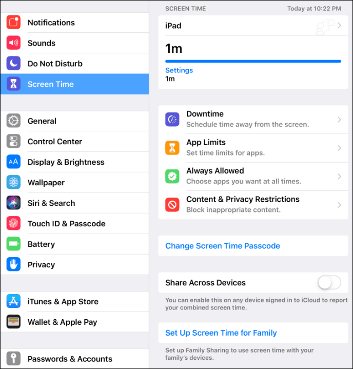 Ekrāna laika iestatījumi iOS 12
