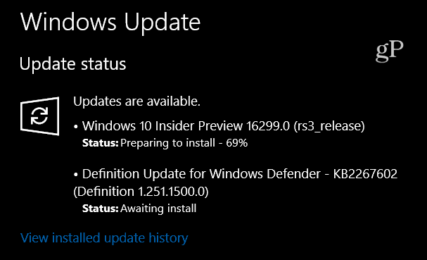 Windows 10 priekšskatījums Build 16299