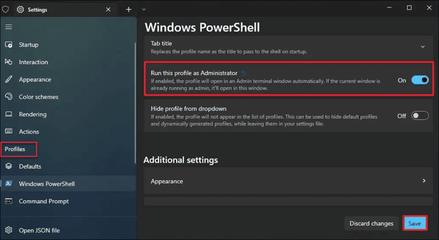atveriet Powershell kā administratoru operētājsistēmā Windows 11