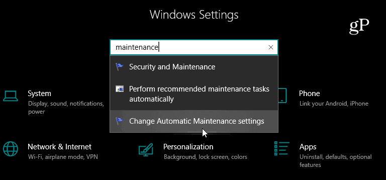 Meklēšanas iestatījumu lietotne Windows 10
