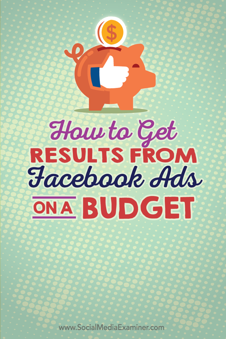 kā iegūt rezultātus no facebook reklāmām par budžetu