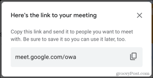 Google Meet saite