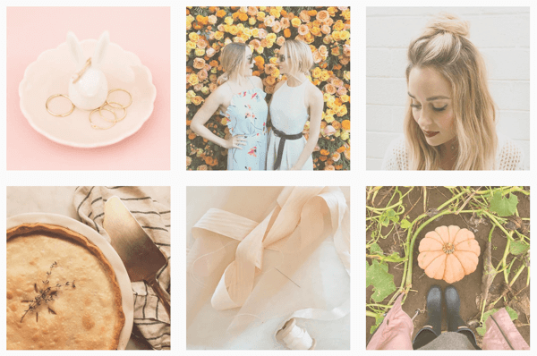 Lauren Conrad Instagram plūsmu apvieno tā paša filtra izmantošana visiem attēliem.