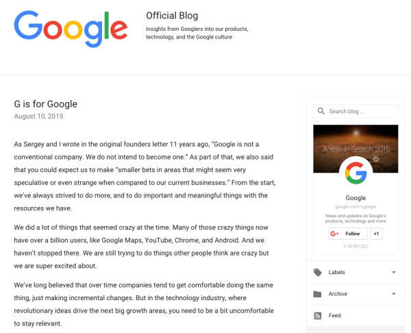 google zīmola paziņojuma vēstule
