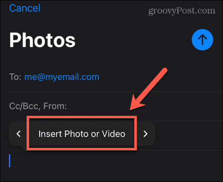 iphone ievietot fotoattēlu vai video