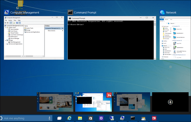 Aizveriet Windows 10 virtuālo darbvirsmu