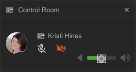 google + Hangouts vadības telpas lietotnes informācijas panelis