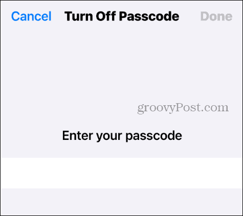 Atspējojiet piekļuves kodu savā iPhone