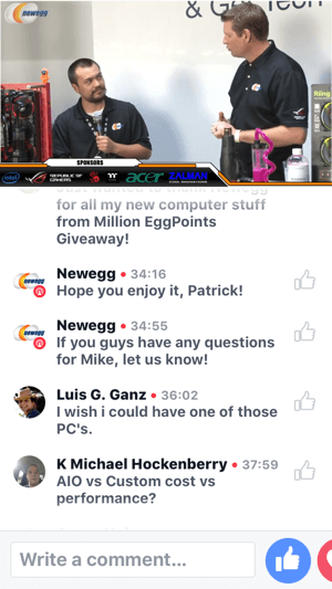 BlizzCon vietnē Newegg rīko Facebook tiešraidi, lai izveidotu VR gatavu datoru.