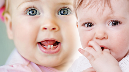 Kas ir noderīgs zobu sakņošanai zīdaiņiem? Kad parādīsies pirmais zobs, kādi ir simptomi? drudzis ...