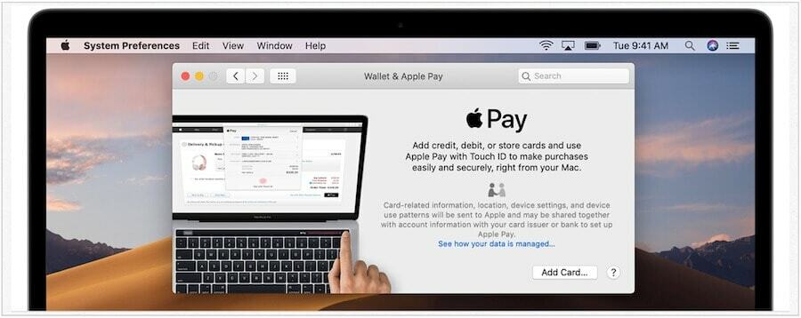 macOS pievieno Apple Pay