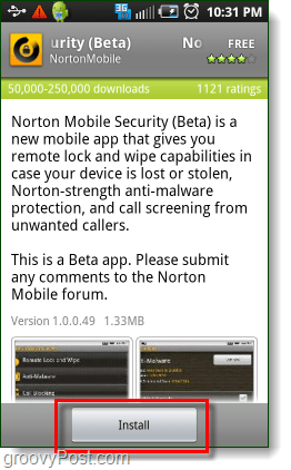 Instalējiet Norton drošību android