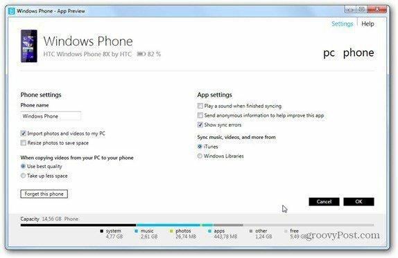 Windows Phone 8 Windows Phone iestatījumi