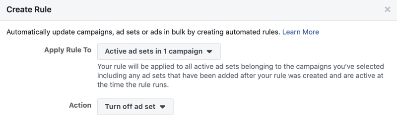Mērogot savas Facebook reklāmas kampaņas; 13. solis.