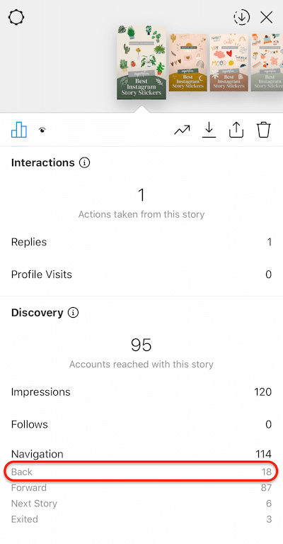 instagram stāstu dati, kas parāda jūsu stāsta pieskārienus