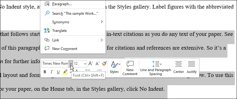 izmantojiet mla formātu programmā Microsoft Word