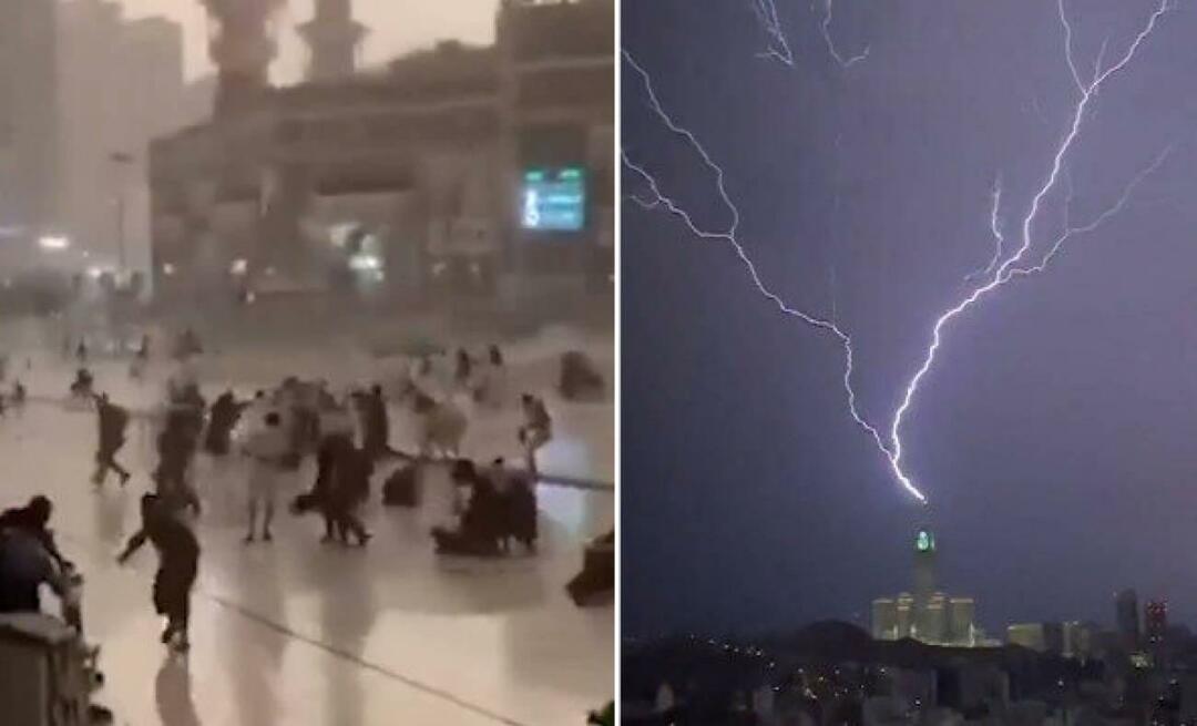 Pēc spēcīga lietus un vētras Mekā 