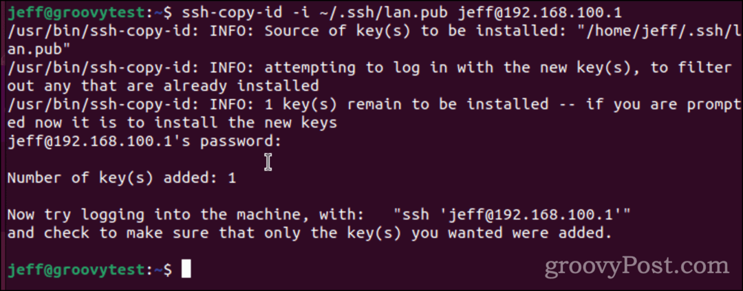 SSH atslēgas kopēšana