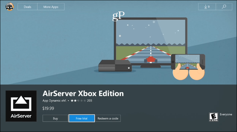 2 AirServer Xbox Edition izmēģinājuma versija