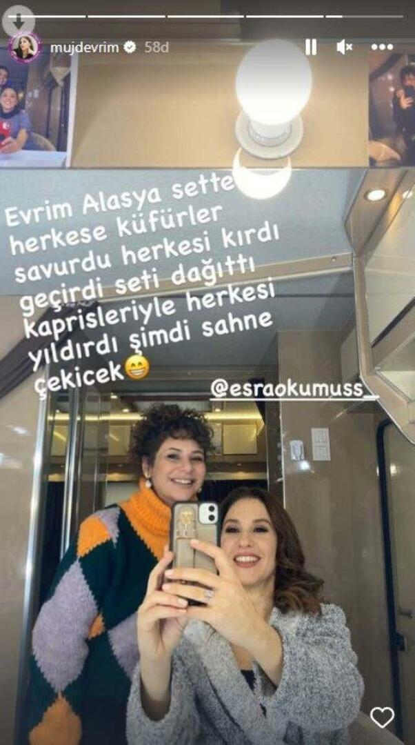 Evrim Alasya Instagram ziņa