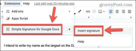 google dokumenti ievietot parakstu no pievienošanas