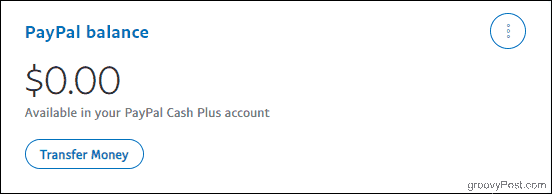 PayPal konta atlikums ar Cash Plus kontu