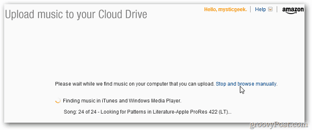 Amazon Cloud Player MP3 augšupielādētājs