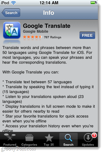 lejupielādējiet un instalējiet lietotni google translate iphone, ipad un iPod